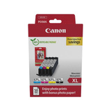 Canon Tinte Photo Value Pack CLI-571XL inkl. 50 Blatt 10x15 Fotopapier