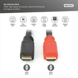 Digitus HDMI High Speed Anschlusskabel mit Ethernet und Signalverstärker schwarz, 15 Meter, aktiv