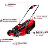 EINHELL Power X-Change Akku-Rasenmäher GE-CM 18/30 Li, 18Volt rot/schwarz, Li-Ionen Akku 3,0Ah
