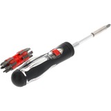GEDORE Red Magazin-Knarrenschraubendreher 13in1, 1/4" schwarz/rot, mit 13 Bits