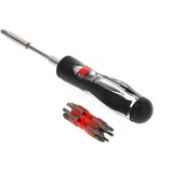 GEDORE Red Magazin-Knarrenschraubendreher 13in1, 1/4" schwarz/rot, mit 13 Bits