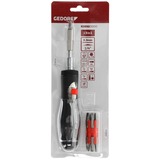 GEDORE Red Magazin-Knarrenschraubendreher 13in1, 1/4" schwarz/rot, mit 13 Bits