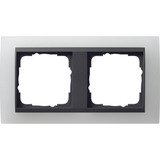 Gira Abdeckrahmen zwei Fach mit Zwischenrahmen, Abdeckung weiß, Retail