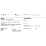 Gira Abdeckung für Schutzkontaktsteckdose Typ F 16 Ampere 250 Volt System 55 schwarz (matt), Retail