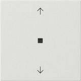 Gira Wippe einfach mit Pfeilsymbolen und Kontrollfenster glänzend weiß, Retail