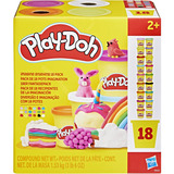 Hasbro Play-Doh 18er Fantasiepack mit 85g Dosen Spielknete in verschiedenen Farben, Kneten 