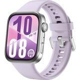 Huawei Watch Fit 4 (Seiya-B19F), Smartwatch silber, violettes Fluorelastomer-Armband