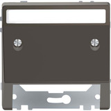 Merten Schrägauslass mit Schriftfeld, Abdeckung anthrazit, Retail