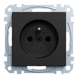 Merten Steckdose Schutzkontakt mit erhöhtem Berührungsschutz, Unterputzmontage, 16 Ampere, 250 Volt schwarz (matt), Retail