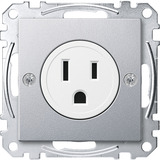 Merten Steckdosen Einsatz USA 15 Ampere aluminium, Retail