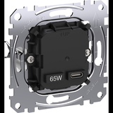 Merten USB-Ladeeinsatz Typ 1x USB Typ C mit Power Delivery 65 Watt MEG4366-0130, Ladegerät Retail