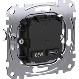 Merten USB-Ladeeinsatz Typ 1x USB Typ C mit Power Delivery 65 Watt MEG4366-0130, Ladegerät Retail