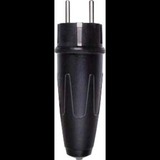 Merten Vollguss Schutzkontaktstecker 16 Ampere Wechselstrom 250 Volt Typ 123551 schwarz, Retail