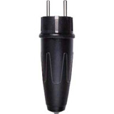 Merten Vollguss Schutzkontaktstecker 16 Ampere Wechselstrom 250 Volt Typ 123551 schwarz, Retail