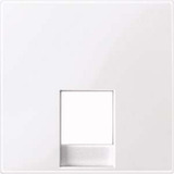 Merten Zentralplatte für RJ12-Telefonsteckdosen-Einsätze weiß, Retail