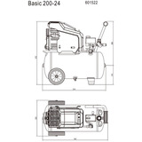 Metabo Basic 200-24, Kompressor dunkelgrün/schwarz, 1.200 Watt