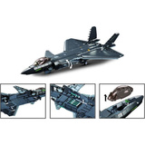 Sluban ModelBricks J-20 Tarnkappenflieger Metallic Version, Konstruktionsspielzeug 