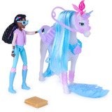 Spin Master Unicorn Academy - Glacier's Gemstone-Abenteuer mit Layla, Spielfigur mit 13 Zubehörteilen