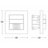Steinel Präsenzschalter Infrarot 180 Unterputz COM1 on/off weiß, Retail