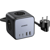 UGREEN DigiNest Cube Steckdosenleiste (3 AC-Steckdosen + 65W 2A2C) 