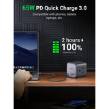 UGREEN DigiNest Cube Steckdosenleiste (3 AC-Steckdosen + 65W 2A2C) 