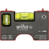 Wiha Mini-Wasserwaage Pocket 8 cm  grau/rot, mit Magnet 