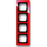 Busch-Jaeger Rahmen vierfach 1724-287 rot, Retail