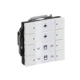 Busch-Jaeger Tastsensor vierfach mit Busankoppler Typ 6127/01-84 für KNX Installationsbus weiß (glänzend), Retail