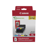 Canon Tinte Photo Value Pack CLI-551XL inkl. 50 Blatt 10x15 Fotopapier
