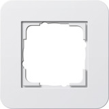 Gira Abdeckrahmen einfach mit Trägerrahmen, glänzende Oberfläche, Kunststoff, Thermoplast weiß (glänzend), Retail