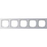 Gira Abdeckrahmen fünffach E2, Abdeckung aluminium, Retail