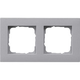 Gira Abdeckrahmen zwei fach, Abdeckung aluminium, Retail