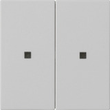 Gira Wippe zweifach unbedruckt mit Kontrollfenster grau, Retail