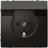 Merten Schutzkontakt-Steckdose mit Klappdeckel und erhöhtem Berührungsschutz, Unterputz, 16 Ampere anthrazit, Retail