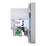 Merten Schutzkontakt Steckdose mit USB Ladegerät, Typ MEG2367-6036, Unterputz, 16 Ampere, 250 Volt edelstahl, Retail