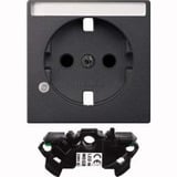 Merten Zentralplatte mit erhöhtem Berührungsschutz für Steckdose mit Kontrolllicht anthrazit, Retail