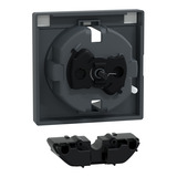 Merten Zentralplatte mit erhöhtem Berührungsschutz für Steckdose mit Kontrolllicht anthrazit, Retail