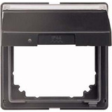 Merten Zwischenring Aquadesign mit Klappdeckel und Beschriftungsfeld, Abdeckung anthrazit, Retail