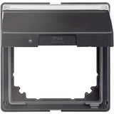 Merten Zwischenring Aquadesign mit Klappdeckel und Beschriftungsfeld, Abdeckung anthrazit, Retail