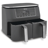 Ninja Dual Zone Heißluftfritteuse DZ300EU  grau/silber, 2.470 Watt, 2 Körbe je 3,8 Liter