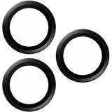 PanzerGlass Hoops Metall Kameraschutz, Schutzfolie schwarz, iPhone 15 Pro / 15 Max