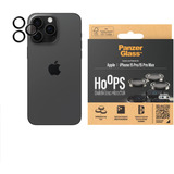 PanzerGlass Hoops Metall Kameraschutz, Schutzfolie schwarz, iPhone 15 Pro / 15 Max