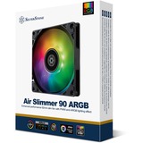 SilverStone Air Slimmer 90 ARGB, Gehäuselüfter schwarz, 92 mm