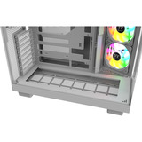 Thermaltake View 380 XL WS ARGB , Tower-Gehäuse weiß/holz, Tempered Glass x 2, Holz-Struktur