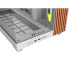 Thermaltake View 380 XL WS ARGB , Tower-Gehäuse weiß/holz, Tempered Glass x 2, Holz-Struktur