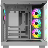 Thermaltake View 380 XL WS ARGB , Tower-Gehäuse weiß/holz, Tempered Glass x 2, Holz-Struktur