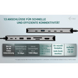 i-tec USB-C Metal Nano 3x Display Dock, Dockingstation aluminium, 2x HDMI, 1x USB-C Vvideo, Power Delivery 140W, Universal Charger 140 W