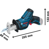 Bosch Akku-Säbelsäge GSA 12 V-14 Professional, 12Volt blau/schwarz, ohne Akku und Ladegerät, in L-BOXX