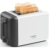 Bosch Kompakt-Toaster DesignLine TAT3P421DE weiß/schwarz, 970 Watt, für 2 Scheiben Toast