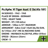 COBI Pz.Kpfw. VI Tiger Ausf. E, Konstruktionsspielzeug Maßstab 1:35